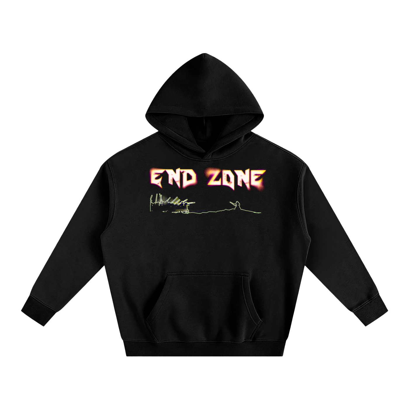 END ZONE “YOU VS THE WORLD” HOODIE – BLACK