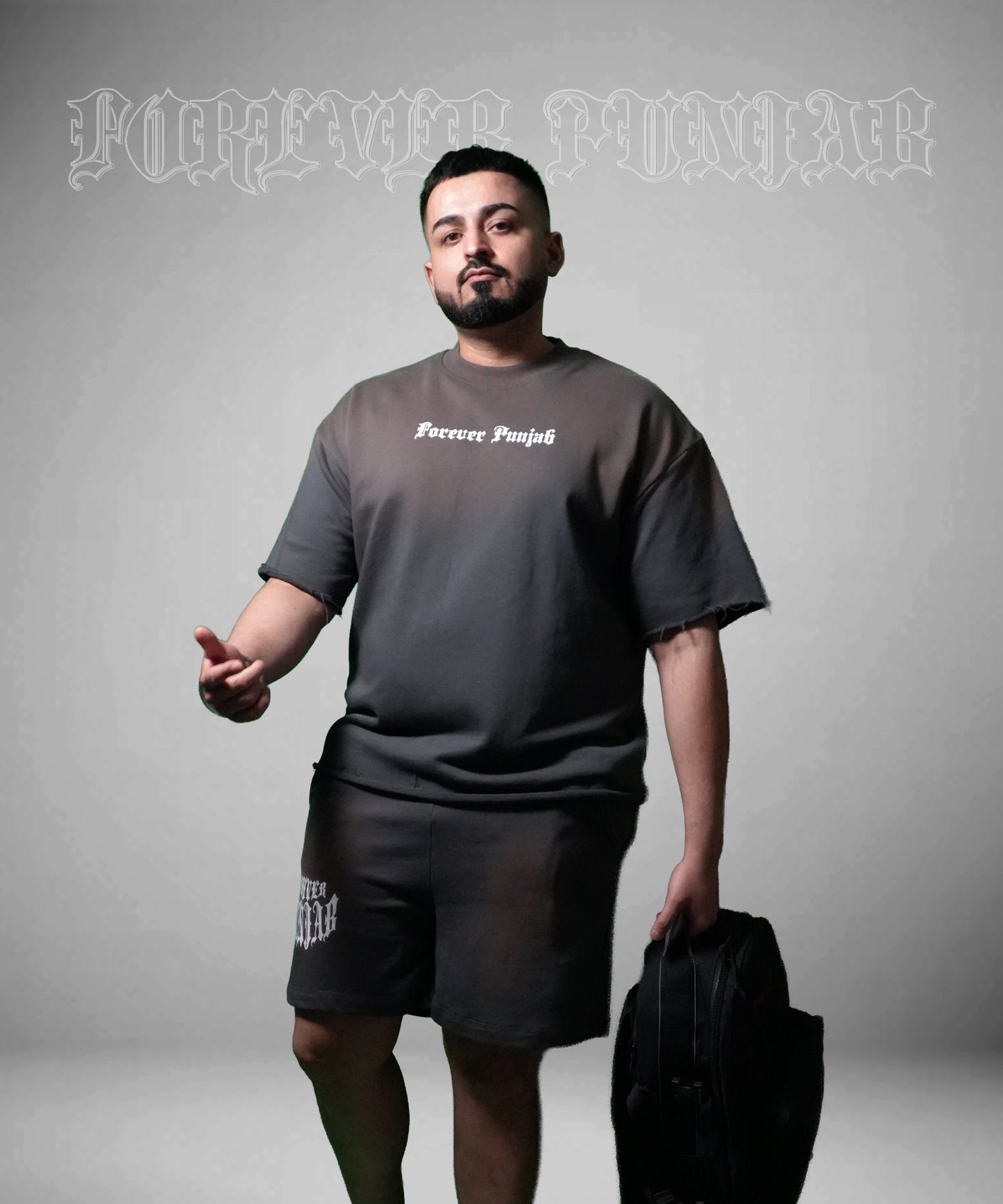 FOREVER PUNJAB “ESSENTIAL” TEE – FADED BLACK