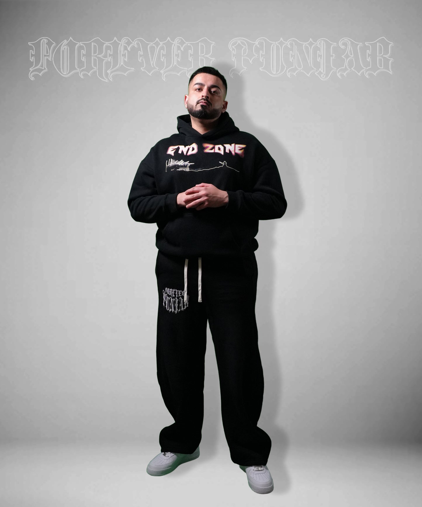 END ZONE “YOU VS THE WORLD” HOODIE – BLACK